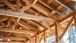 Different building materials, representing type of structure as a factor.